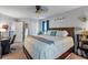 Spacious bedroom has soft natural light and adjoining office provides the perfect work space at 11226 Murraysville Dr, Spring Hill, FL 34609