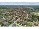 Aerial shot of a community featuring beautiful homes and green spaces, near schools and amenities at 14110 Barrington Stowers Dr, Lithia, FL 33547