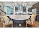 Kitchen island with quartz countertop and decorative pendant lighting at 14110 Barrington Stowers Dr, Lithia, FL 33547