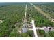 An aerial view of multiple homes nestled between dense forest and sandy trails at 16473 Scaup Duck Ave, Weeki Wachee, FL 34614