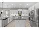 Bright kitchen with granite countertops, white cabinets, and stainless steel appliances at 2724 Coco Palm Cir, Wesley Chapel, FL 33543