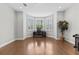 Bright home office with hardwood floors, and a bay window at 2724 Coco Palm Cir, Wesley Chapel, FL 33543