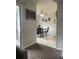 Dining area with tile floor, ceiling fan, table, chairs, and access to the patio at 3802 Cortez Cir # D, Tampa, FL 33614