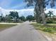 Quiet street view featuring mature trees and well-maintained landscaping in a residential neighborhood at 4722 Harris Ave, Sarasota, FL 34233