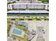 A multi-story condominium complex showcases manicured landscaping and covered parking at 5501 80Th N St # 206, St Petersburg, FL 33709