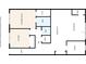 Detailed floor plan featuring two bedrooms, two baths, and a spacious living/dining area at 5501 80Th N St # 206, St Petersburg, FL 33709