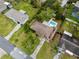 Features private backyard with lush landscaping and a sparkling in-ground pool for relaxation and enjoyment at 614 12Th Nw St, Largo, FL 33770