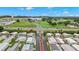 Aerial view showcases homes near main road with easy access to local shopping and dining at 7118 El Meyers St, Zephyrhills, FL 33541