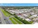 Aerial view of the community entrance, showcasing organized streets and nearby amenities at 7118 El Meyers St, Zephyrhills, FL 33541