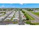 Aerial view of homes located close to a highway for convenient access to local amenities at 7118 El Meyers St, Zephyrhills, FL 33541