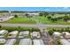 Aerial view showing the community's proximity to a major road and green spaces at 7118 El Meyers St, Zephyrhills, FL 33541