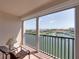 Balcony with a view of the marina and waterfront at 7600 Sun Island S Dr # 603, South Pasadena, FL 33707