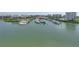 Beautiful aerial view of marina, providing convenient access for boating enthusiasts at 7600 Sun Island S Dr # 603, South Pasadena, FL 33707