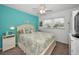 Bright bedroom featuring nautical themed decorations at 960 Virginia St # 202, Dunedin, FL 34698