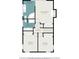 Upstairs floorplan featuring two bedrooms, two baths, a hall and a primary bedroom with an ensuite bathroom at 115 Lake Shore E Dr, Palm Harbor, FL 34684
