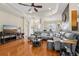 Bright living room featuring ample seating and an open-concept design at 14494 Copeland Way, Brooksville, FL 34604