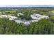 Aerial view of a community nestled amongst mature trees, ponds, and green spaces at 1827 Hammocks Ave # 1303, Lutz, FL 33549