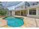 Backyard view of pool and outdoor patio at 3062 Sutton Woods Dr, Plant City, FL 33566