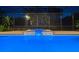 Screened in backyard swimming pool with connecting spa, ideal for relaxing evenings at home at twilight at 3452 Forelock Rd, Tarpon Springs, FL 34688