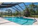 Beautiful screened-in pool area with a spa, offering a refreshing outdoor experience at 3452 Forelock Rd, Tarpon Springs, FL 34688