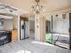 Bright kitchen featuring stainless steel refrigerator and sliding door access at 5122 Puritan Cir # 5122, Tampa, FL 33617