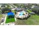 Aerial view of a community pool, playground and other amenities in a desirable neighborhood at 533 Vista Ridge Dr, Ruskin, FL 33570