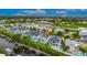 Aerial view of the neighborhood and water access at 6528 Simone Shores Cir, Apollo Beach, FL 33572