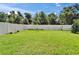 Expansive backyard with lush green grass and a pristine white fence providing privacy at 6658 Devlin Ln, Wesley Chapel, FL 33545