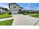Wide driveway and manicured lawn of a two-story home in a well-kept neighborhood at 6658 Devlin Ln, Wesley Chapel, FL 33545