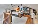 Spacious bedroom features a ceiling fan, dark wood furnishings, and stylish decor at 675 64Th S Ave, St Petersburg, FL 33705