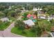 Aerial view of a charming single-Gathering home with a pool and manicured landscaping at 6897 18Th N St, St Petersburg, FL 33702