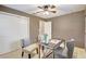 Bright office with white closet doors, neutral walls, and a ceiling fan at 821 52Nd S Ave, St Petersburg, FL 33705