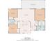 Detailed floor plan showcasing 1350 sqft layout with bedrooms, living room, kitchen, and screened porch at 1617 Dawnridge Ct, Brandon, FL 33510