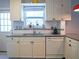 Charming kitchen with white cabinetry, granite countertops, and stainless steel sink under a window at 1620 15Th N St, St Petersburg, FL 33704