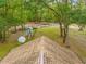 Aerial view of the roof and backyard at 19555 Phillips Rd, Brooksville, FL 34604