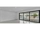 Modern living room with large glass sliding doors offering stunning waterfront views and natural light at 319 Midway Is, Clearwater Beach, FL 33767