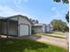 Exterior view of several one-car garages lined up, with well-maintained grass at 39650 Us Hwy 19 N, Tarpon Springs, FL 34689