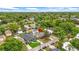 Scenic aerial view highlighting the property's location in a lush, green neighborhood with mature trees and well-maintained lawns at 400 E Jean St, Tampa, FL 33604