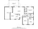 Detailed floor plan with dimensions, showcasing the layout of the home's living spaces at 5812 Blossom Ave, Tampa, FL 33614