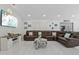 Inviting living room featuring a large sectional, decorative accessories, and neutral decor at 5812 Blossom Ave, Tampa, FL 33614