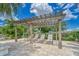 Inviting outdoor lounging area with shaded pergola and comfortable seating at 6127 Colmar Pl, Apollo Beach, FL 33572