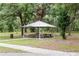Outdoor park pavilion offers a shaded picnic area with multiple picnic tables at 7702 New York Dr, Tampa, FL 33619