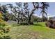 Expansive side yard featuring mature trees, offering a tranquil and secluded atmosphere at 9918 Davis Rd, Tampa, FL 33637