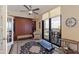 Bedroom featuring a comfortable reading nook, Murphy bed and access to balcony at 1 Beach Se Dr # 2011, St Petersburg, FL 33701