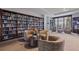 Beautiful library with floor-to-ceiling bookshelves and cozy seating at 1 Beach Se Dr # 2011, St Petersburg, FL 33701