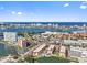 Aerial view of waterfront condos near the beach and local restaurants at 105 Island Way # 126, Clearwater Beach, FL 33767
