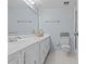 Bathroom with extended vanity, drawers and cabinets plus a shower/tub combo at 105 Island Way # 126, Clearwater Beach, FL 33767