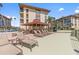 Dock with lounge chairs and shady seating area with views of the canal at 105 Island Way # 126, Clearwater Beach, FL 33767