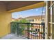 View from the balcony showing the neighboring buildings and car park at 119 Beach Haven Ln, Tampa, FL 33609