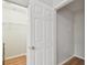 Open closet featuring both shelving and a built-in cabinet at 119 Beach Haven Ln, Tampa, FL 33609